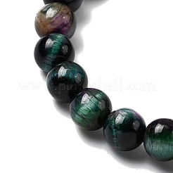 Браслеты из натуральных окрашенных и нагретых бусин тигрового глаза для мужчин и женщин&nbsp;BJEW-JB12538