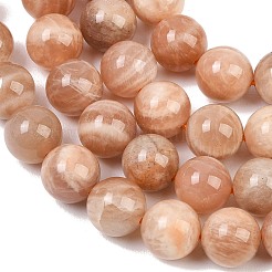 Натуральный Sunstone бисер пряди&nbsp;G-G342-A02-10.5mm