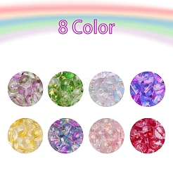 8 цветная прозрачная окрашенная распылением стеклянная бусина&nbsp;GLAA-YW0001-45