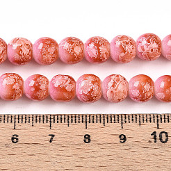 Выпечка окрашенные стеклянные бусины пряди&nbsp;X-DGLA-N008-8mm-01