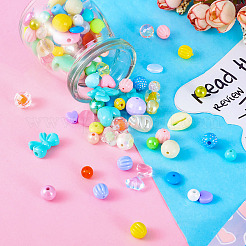 100 г прозрачных/непрозрачных акриловых бусин&nbsp;MACR-TA0001-50H