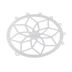 Полое кольцо из нержавеющей стали 201 со звеньями для компонентов люстры в виде цветка&nbsp;STAS-N121-03P