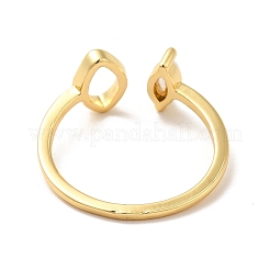 Открытые кольца-манжеты с прозрачным кубическим цирконием и конским глазом&nbsp;KK-H434-17G