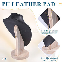 Деревянные подставки для ожерелий в форме бюста&nbsp;NDIS-WH0003-019A-02