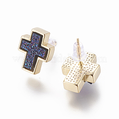 Латунь серьги&nbsp;EJEW-J098-H