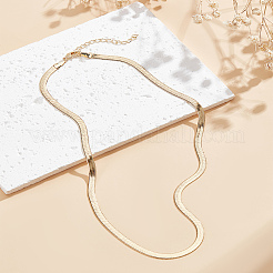 1 шт. 4 мм латунные плоские цепочки-змейки для женщин и мужчин&nbsp;NJEW-LP0001-29