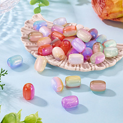 36 шт. 9-х цветные трехцветные европейские бусины из смолы&nbsp;RESI-TA0004-41