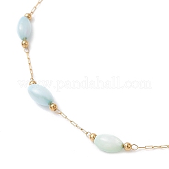 Браслеты на ногу из натуральной ракушки из окрашенного риса и нержавеющей стали 304&nbsp;AJEW-AN00727