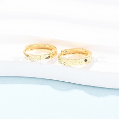 925 серьги-кольца из стерлингового серебра с текстурой для женщин&nbsp;EJEW-K317-05G