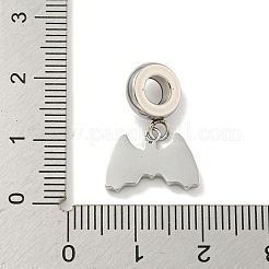 304 нержавеющая сталь черная эмаль европейские подвески-шармы&nbsp;STAS-U005-35P