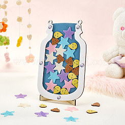 Деревянные персонализированные банки для наград в форме звезд&nbsp;AJEW-WH0609-419