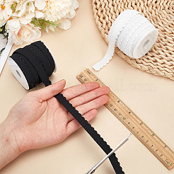 20 ярд 2-х цветных плоских полиэстеровых эластичных шнуров с волнистым краем OCOR-FG0002-39