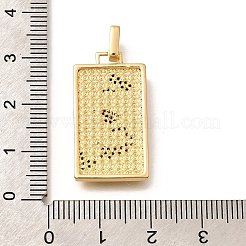 Подвески из латуни с микропаве из циркония&nbsp;KK-R212-01G