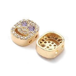 Латунные микро проложить кубического циркония бусы&nbsp;KK-M241-01H