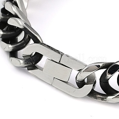 Браслеты из кубинской цепочки из нержавеющей стали 304 для мужчин&nbsp;BJEW-B102-10AS