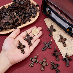 50шт крестовые деревянные подвески&nbsp;PALLOY-FH00176