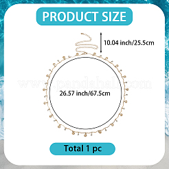 Океан железо стекло стразы форма ракушки кисточка талия живот тело цепи для женщин&nbsp;AJEW-WH20019-86
