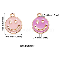 100шт 10 цвета сплава эмалевые подвески&nbsp;ENAM-CJ0001-75