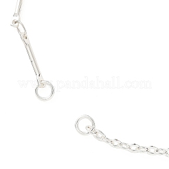 Изготовление браслета из латунной звеньевой цепи и троса из нержавеющей стали 304&nbsp;AJEW-JB01421-03