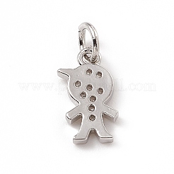 Подвески для мальчика из латуни с микропаве и прозрачным кубическим цирконием&nbsp;ZIRC-F132-53P