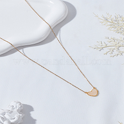 1 шт. ожерелье с подвеской в форме сердца из латуни и друзовой смолы&nbsp;NJEW-LP0009-36