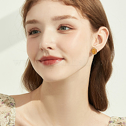 80 шт. 4 стиля плоских круглых сережек-гвоздиков из нержавеющей стали 304&nbsp;STAS-BBC0006-43