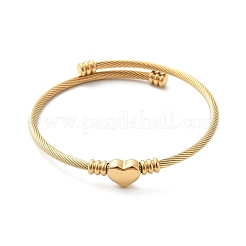 Браслеты-торсионы из нержавеющей стали 304 для женщин&nbsp;BJEW-M042-08G