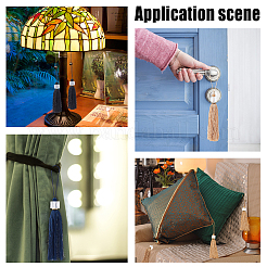 8 шт. полиэстеровая подвеска-кисточка&nbsp;AJEW-GF0004-66C