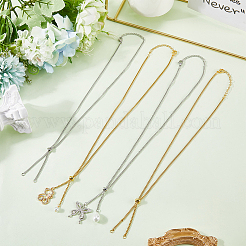 10 шт. 2 цвета регулируемые цепи из нержавеющей стали 304 панцирного типа для изготовления ожерелий&nbsp;MAK-SC0001-43