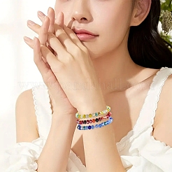 500шт 10 цвета гальванические стеклянные бусины&nbsp;EGLA-YW0001-81