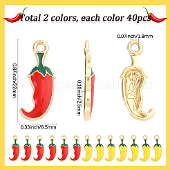 80шт 2 цвета сплава эмалевые подвески&nbsp;FIND-SC0016-98