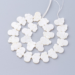 Натуральные белые бусины из ракушек&nbsp;LS-X-SSHEL-Q298-07