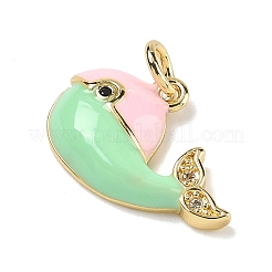 Латунные микропаве прозрачные подвески с фианитом&nbsp;KK-F925-01G-02