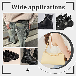 6 шт. 3-х цветные алюминиевые цепи для ремней для ботинок&nbsp;HJEW-GA00030