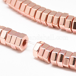 Гальванизировать немагнитных синтетический гематит бисер пряди&nbsp;G-Q465-32RG