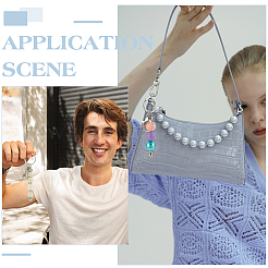 10шт. брелок для ключей из сплава с бусинами&nbsp;FIND-UN0007-24A