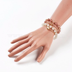 Браслеты из натурального смешанного камня&nbsp;BJEW-JB03913