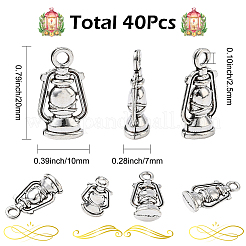 40 шт. набор подвесок из цинкового сплава в тибетском стиле&nbsp;TIBEP-SC0003-35AS