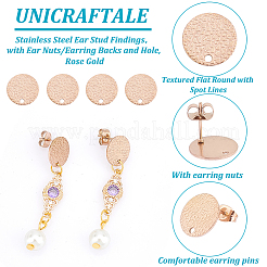 30 шт. ионное покрытие (IP) 304 нержавеющая сталь гвоздики фурнитура для ушей&nbsp;STAS-UN0045-20