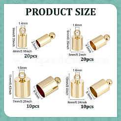 60 шт. 4 латунных наконечника для шнура&nbsp;KK-PH0013-82