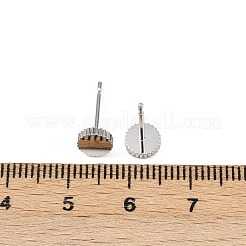 Латунные серьги-гвоздики для женщин&nbsp;EJEW-G441-03P