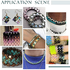 500шт 10 цвета гальванических стеклянных бусин&nbsp;SEED-PH0002-61