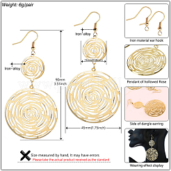 Серьги-подвески из полого розового сплава&nbsp;FS-WGFEEC3-01