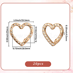 20 шт. Кольца пружинные со стразами из цинкового сплава&nbsp;FIND-SP0004-36LG
