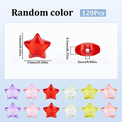 120 шт. Прозрачные акриловые бусины&nbsp;TACR-SP0001-11A