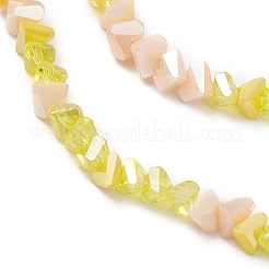 Градиент цвета гальваника стеклянные бусины нити&nbsp;GLAA-E042-02D