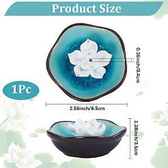 1 шт. подставка для благовоний из фарфора в форме лотоса&nbsp;AJEW-DJ0002-27