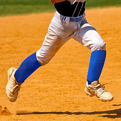 1 пара однотонных футбольных носков из поликоттона&nbsp;AJEW-CL0001-33C