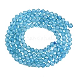 Натуральные бусы из голубого топаза нити&nbsp;G-B175-D21-3mm