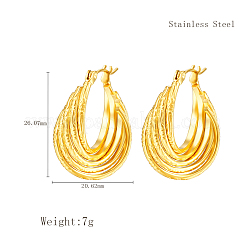 Стильные серьги-кольца неправильной формы из нержавеющей стали 304&nbsp;PZ3309